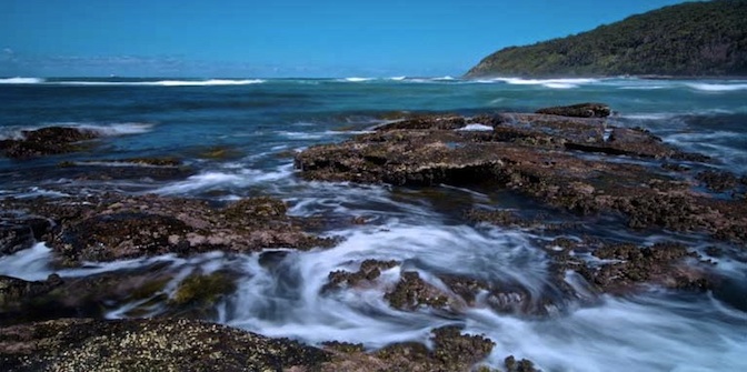 Image of rock pools at Bateau Bay