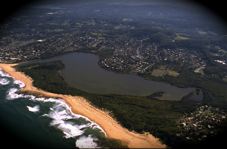 Aerial view of Wamberal Lagoon