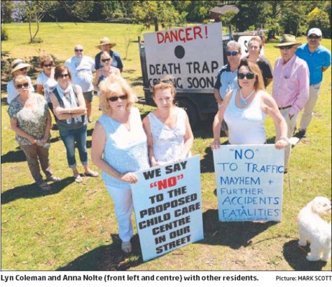 Reads Road  residents protest unsafe child care centre - 20 November 2013