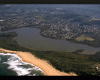 Aerial view of Wamberal Lagoon