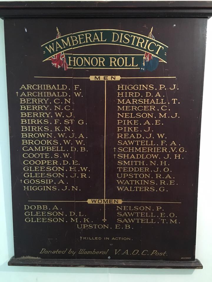 Wamberal District Honour Roll