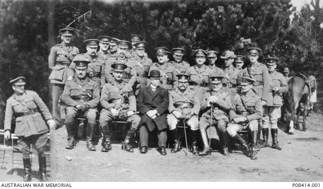 Lt Col James Tedder at the inspection of troops by King Geroge V - 17 April 1917