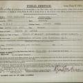 Albert Henry Bean – Field Service  Record 1917