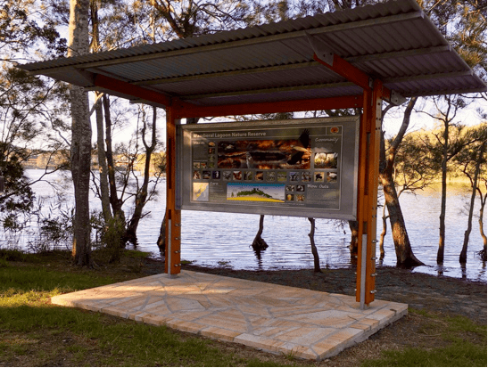 Environmental sign at Wamberal Lagoon