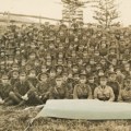 Group-portrait of the 19th reinforcements to the 13th battalion at Kiama before embarkation