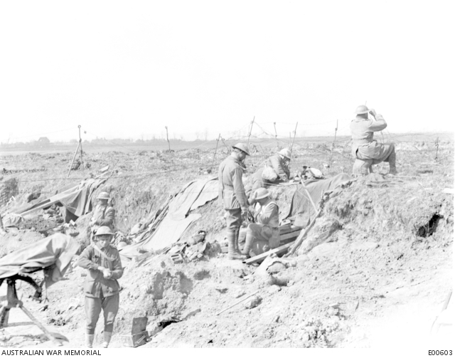 Machine gun company at Bullecourt 1917