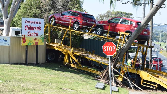Child care truck crash